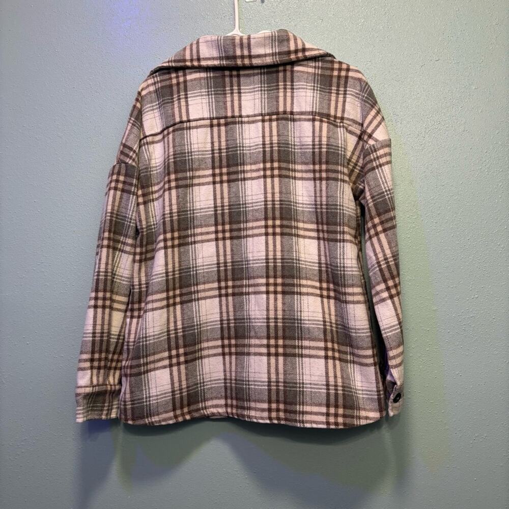 JODIFL Plaid Flannel Shacket Green Brown Cream | Women’s Small - Picture 10 of 11